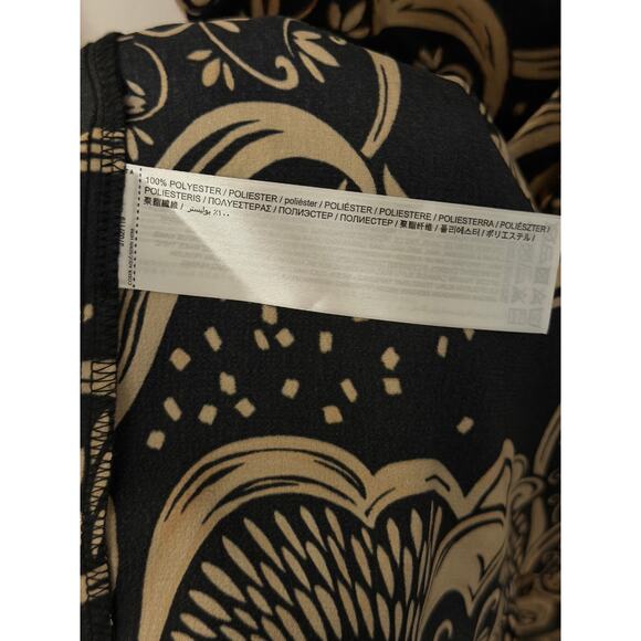 MNG (Mango) | Paisley Dress black and gold/tan | size 4/small - Picture 6 of 6